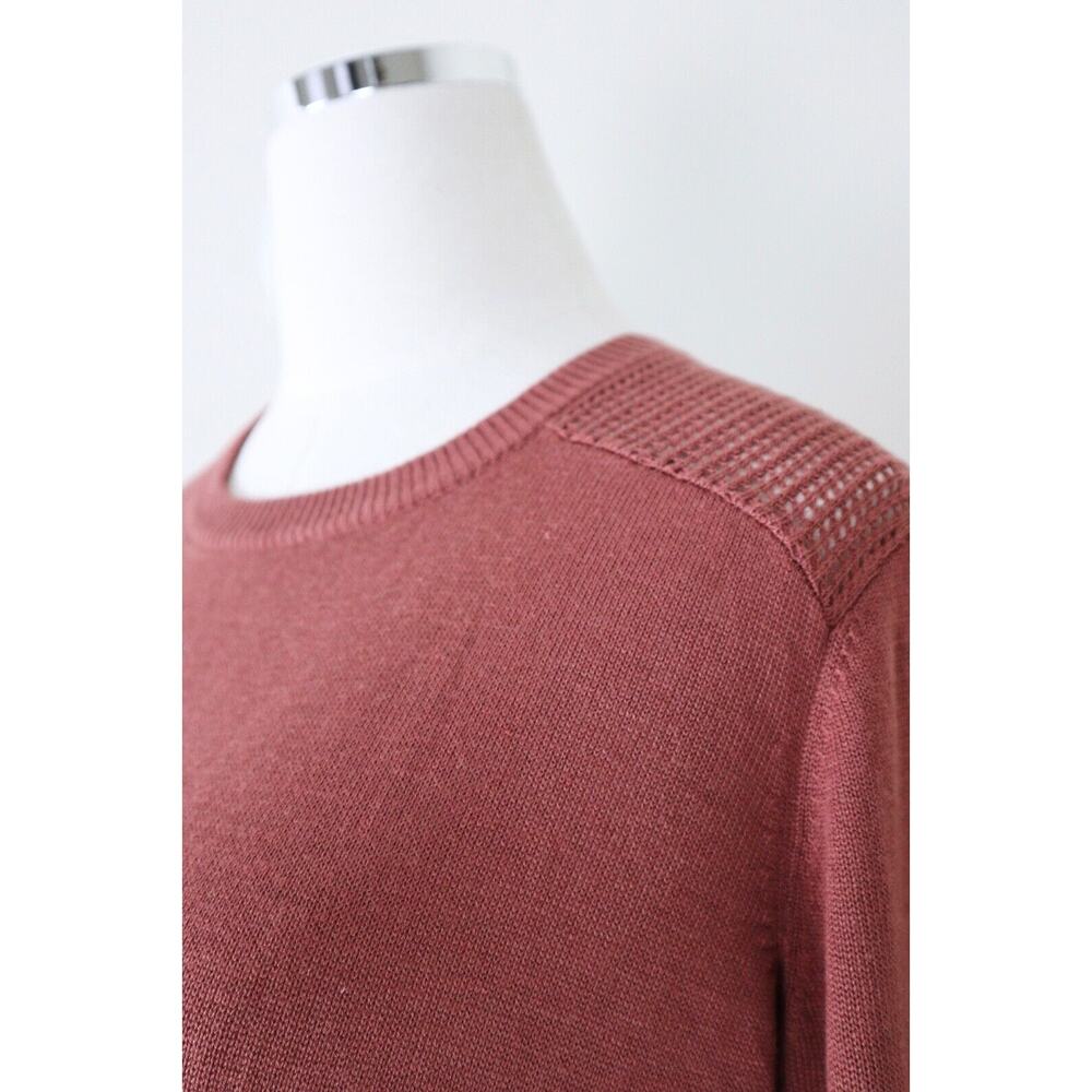 Lululemon Size 6 Back To Balance Sweater Open Back Knit Rustic Clay - Picture 3 of 12